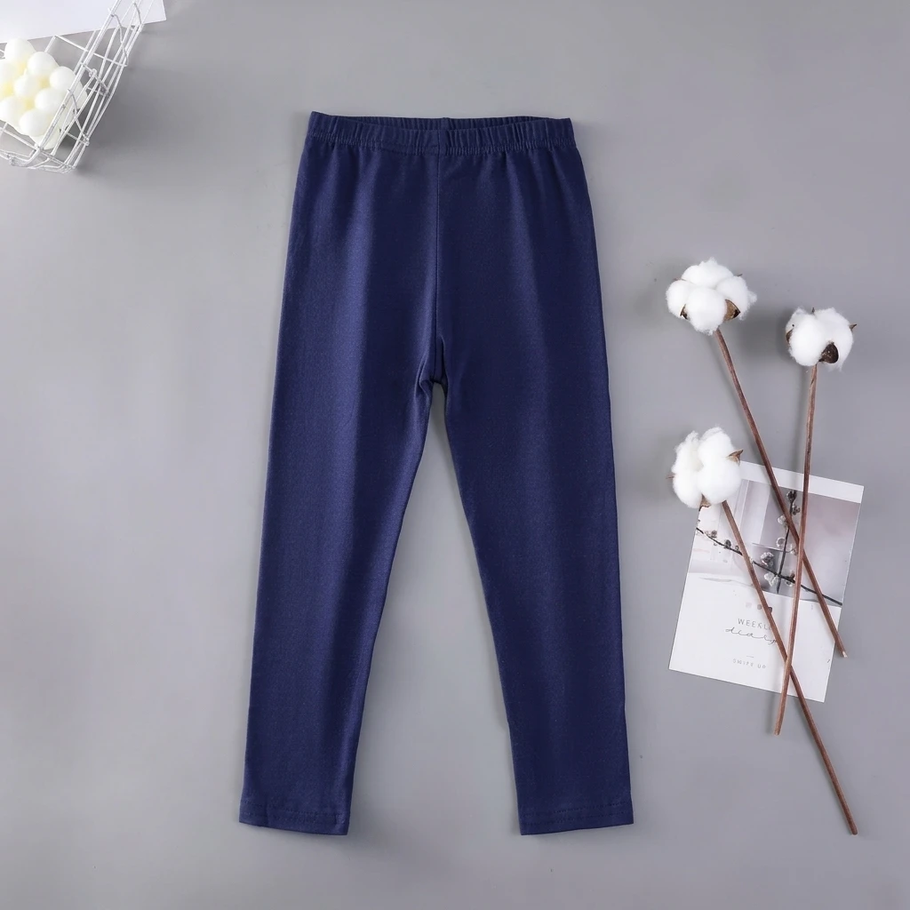 Legging extensible et confortable unicolore en coton pour le sport et l'école